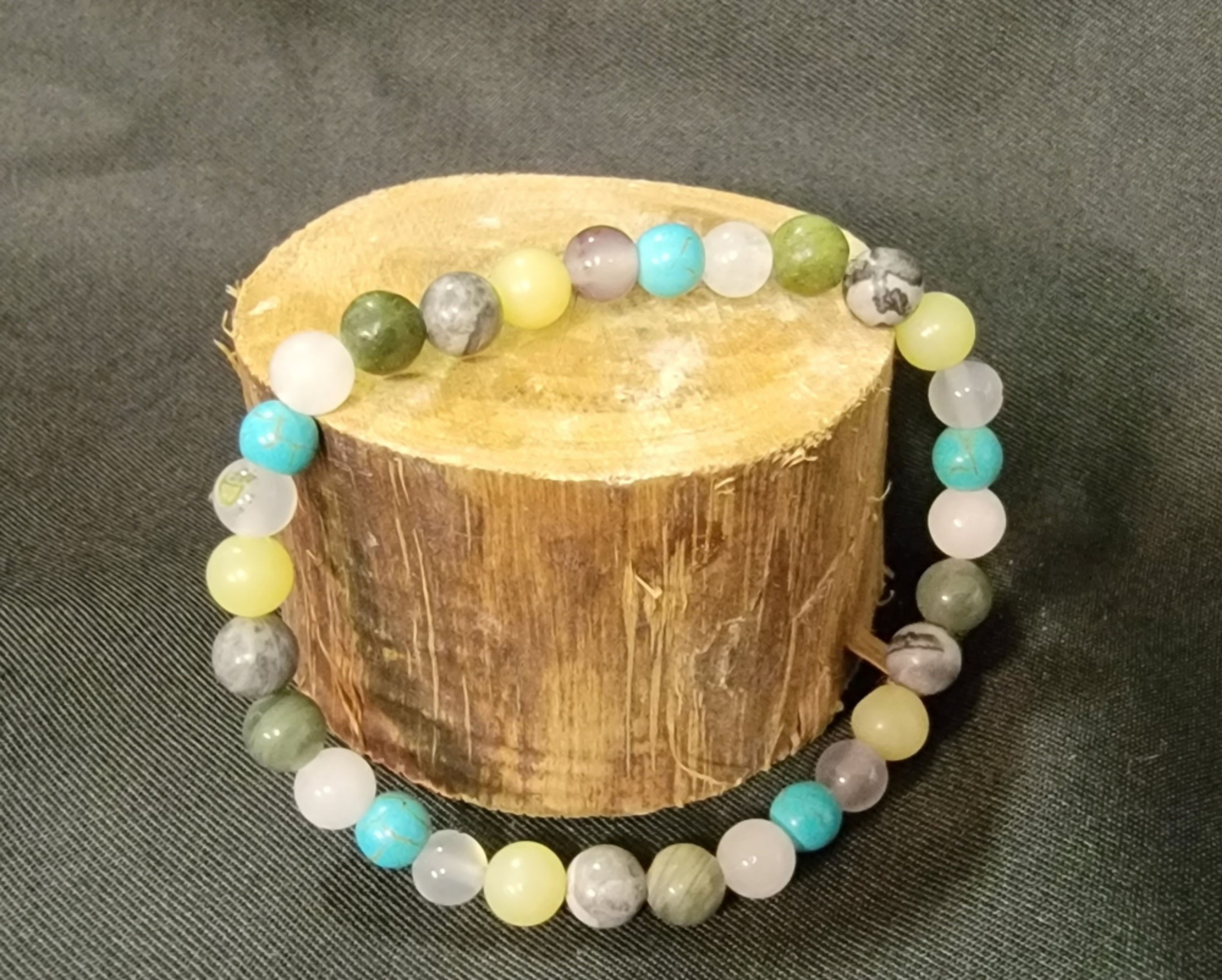 Image de Bracelet en pierres naturelles (composition en description)